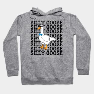 Repeating Text Silly Goose Hoodie